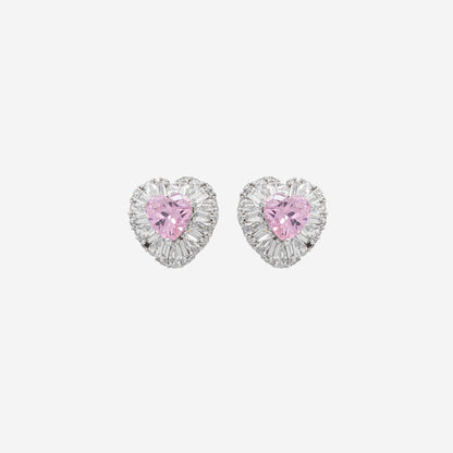 Blush Heart Studs