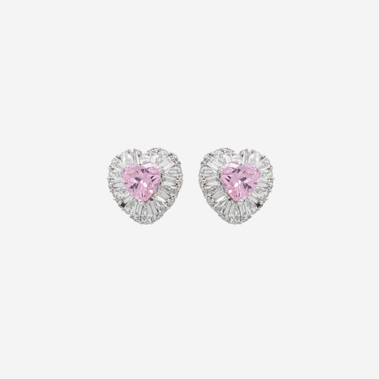 Blush Heart Studs