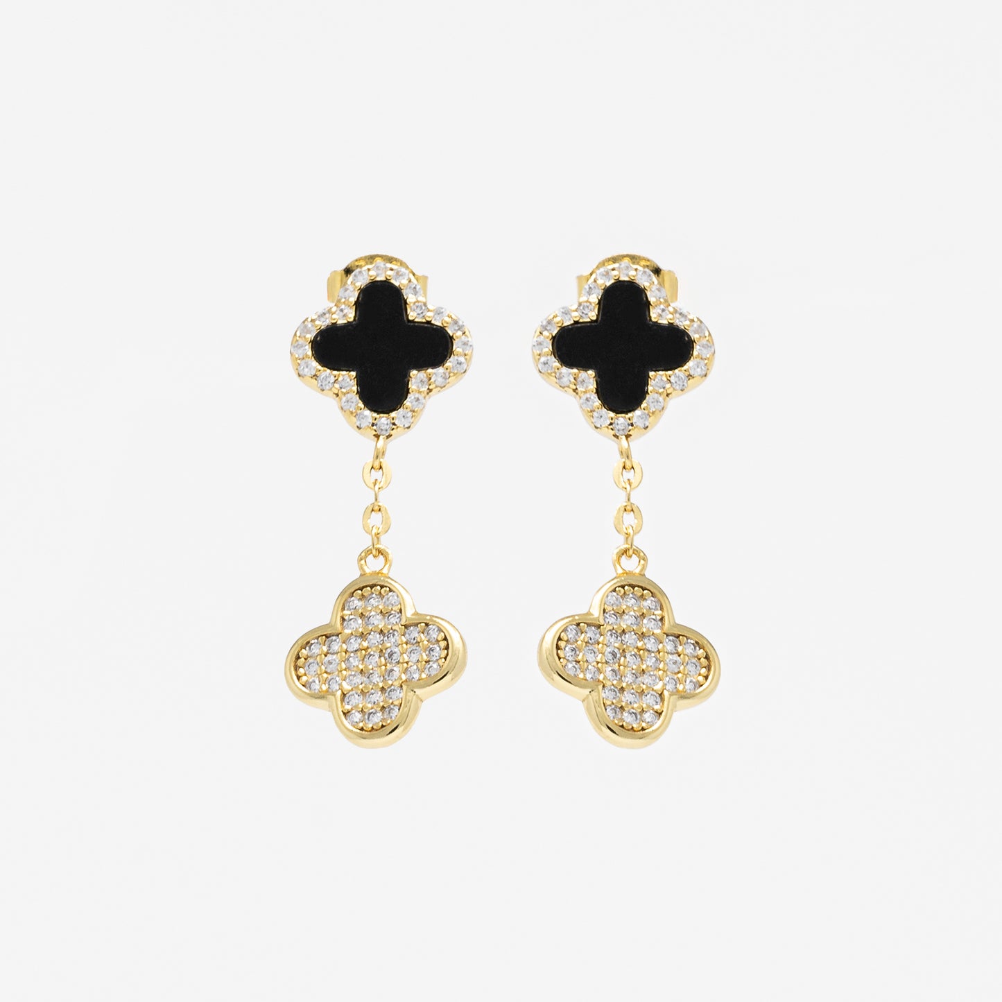 Noir Clover Dangles