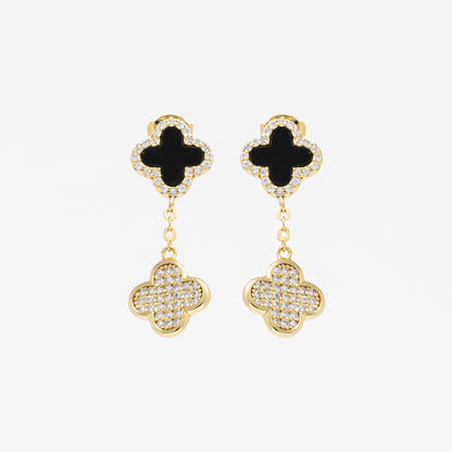 Noir Clover Dangles