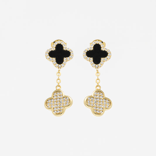 Noir Clover Dangles